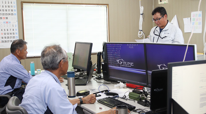 朝のミーティング風景